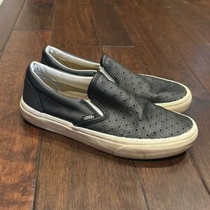 Leather Van slip ons